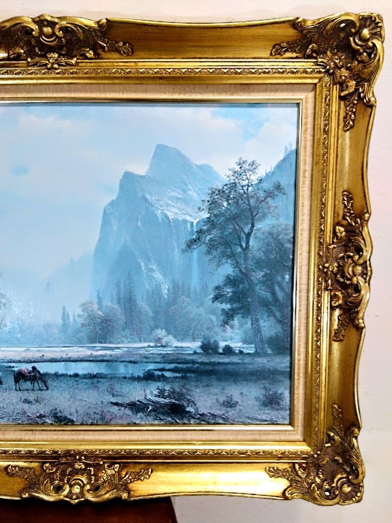風景画　油彩画　 アンティーク額縁　ゴールドフレーム　【P20号】「匿名配送」