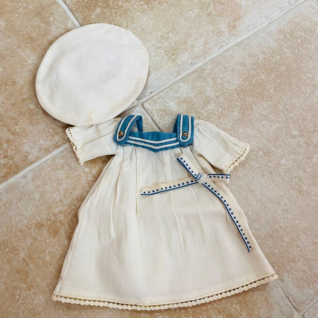 アンティークドールのセーラードレス&ハット