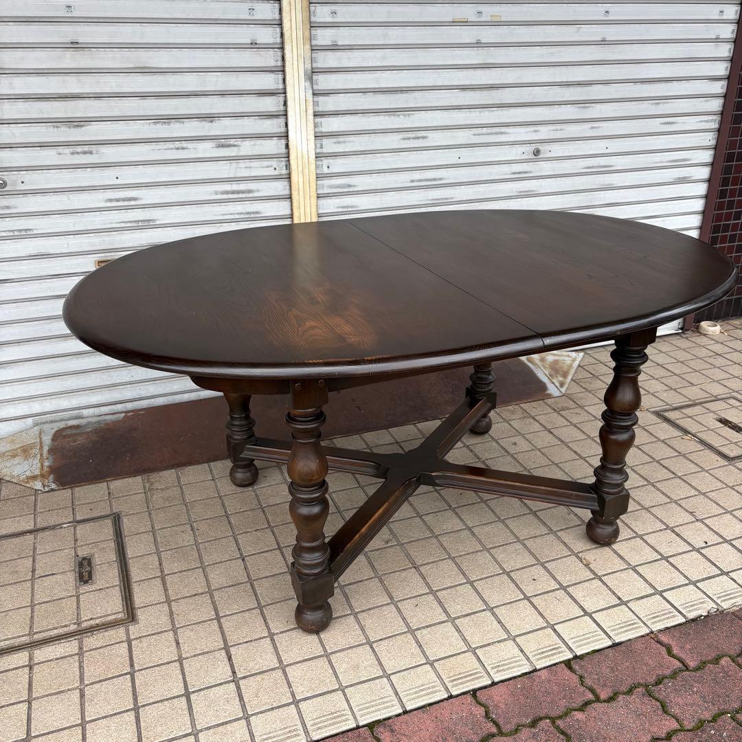 ERCOL エクステンション ダイニングテーブル　オーバル　アーコール　廃番