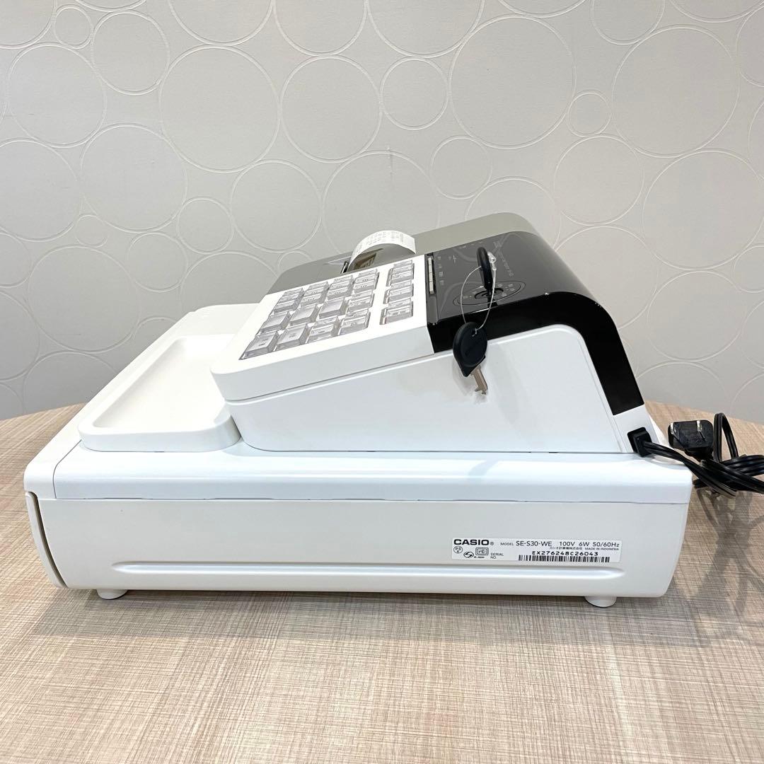 【極美品】CASIO カシオ 電子レジスター SE-S30-WE 説明書付き