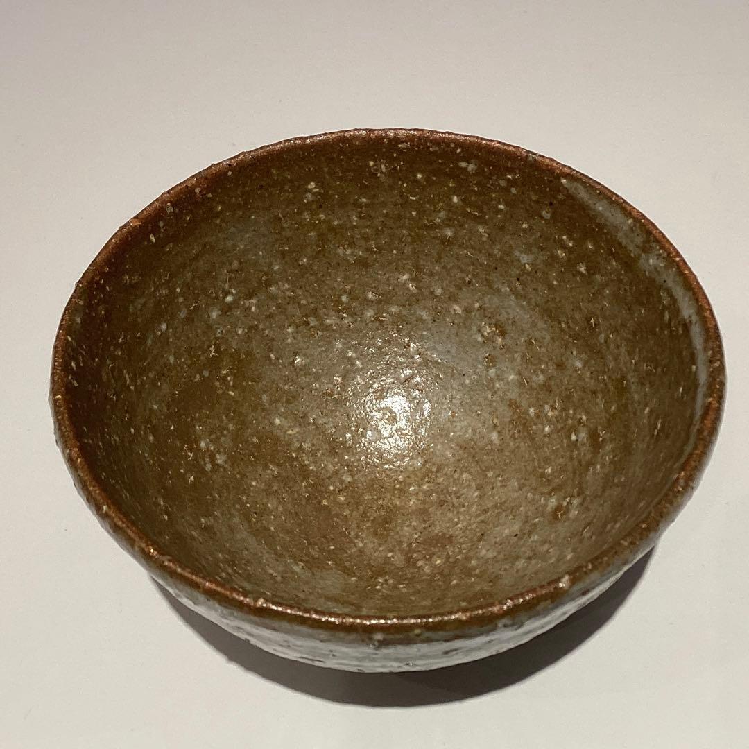 松林豊斎　梅華皮はぜ釉　朝日焼茶碗