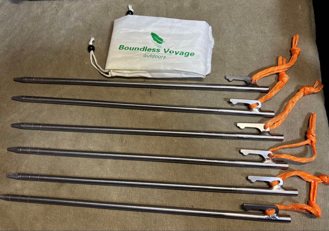 DDハンモック タープ3×3 &チタンペグ35cm6本のセット