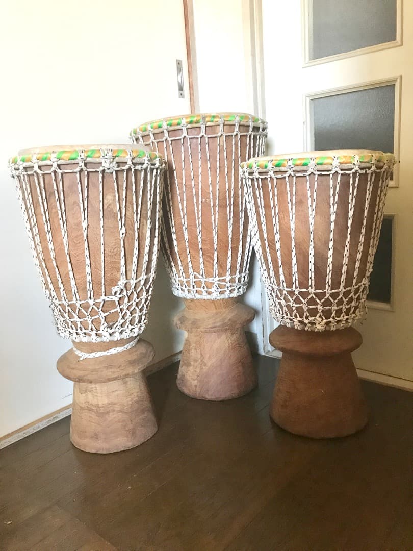 ブガラブ 3本セット 西アフリカパーカッション 本場のセネガル産 ジャンベ