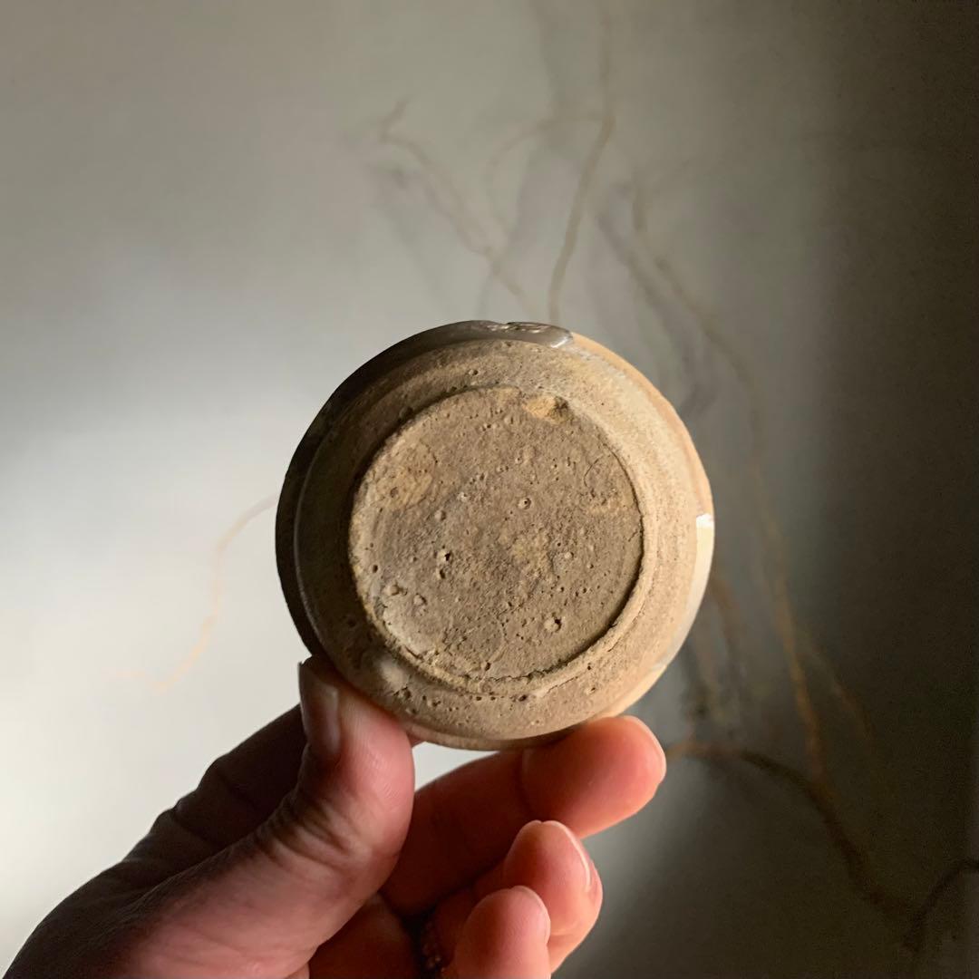 無地志野盃 桃山〜江戸初 古美術 志野 盃 ぐい呑み 古道具 アンティーク 陶片