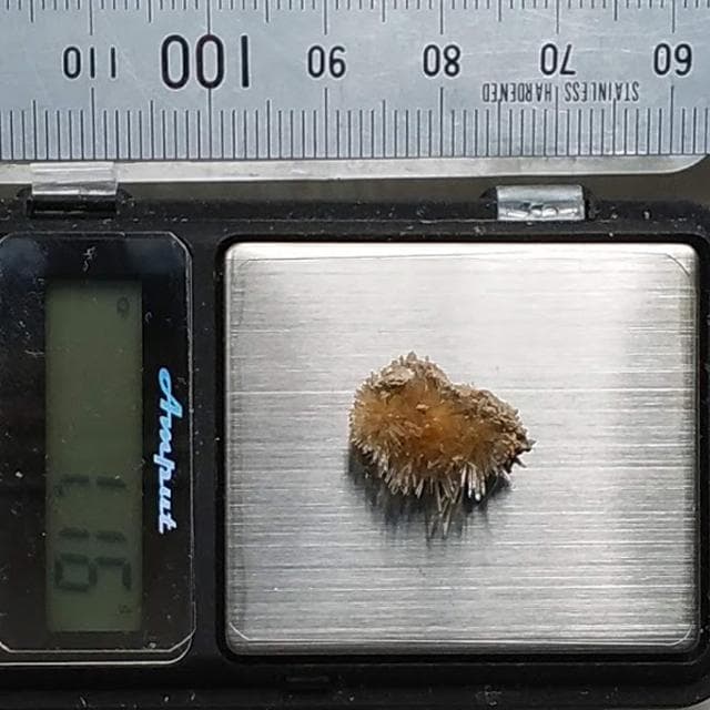 1.16g　アラゴナイト　三つ子のウニゴナイト(仮称)　霰石