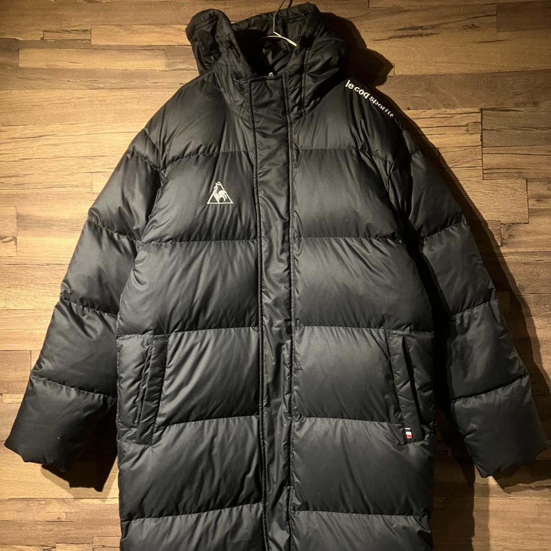 le coq ルコック　ベンチコート　ダウン80%　黒/フード　サイズM