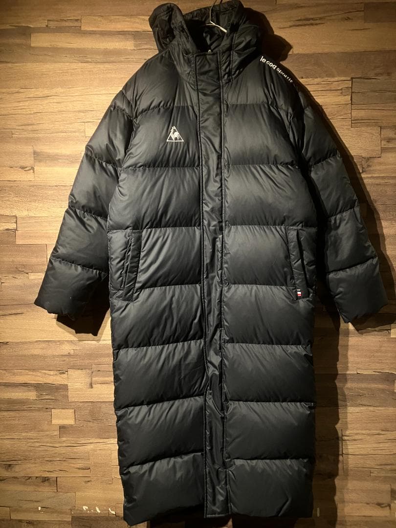 le coq ルコック　ベンチコート　ダウン80%　黒/フード　サイズM