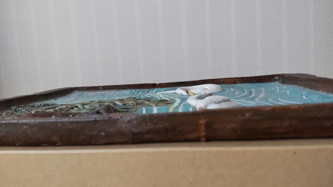水月焼　飾り絵　白鳥