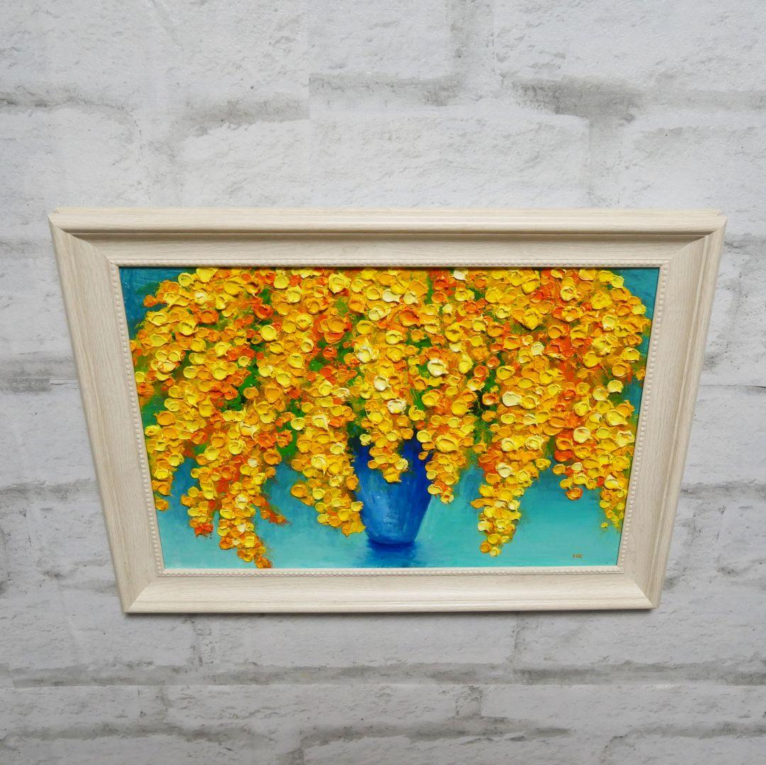 油絵 油彩 油彩画 絵 絵画【ミモザ】