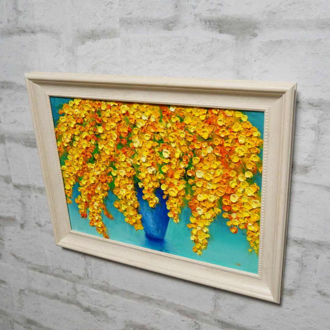 油絵 油彩 油彩画 絵 絵画【ミモザ】