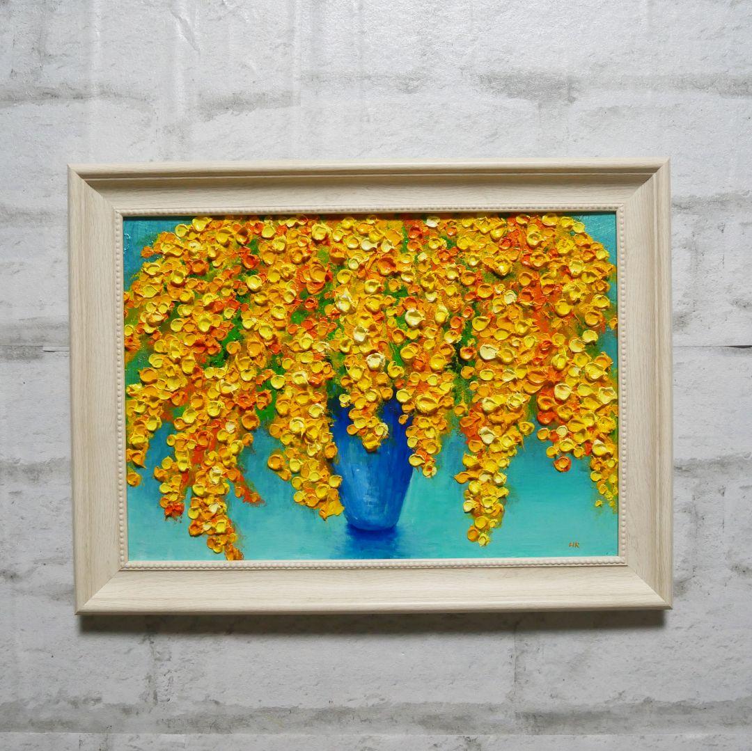 油絵 油彩 油彩画 絵 絵画【ミモザ】