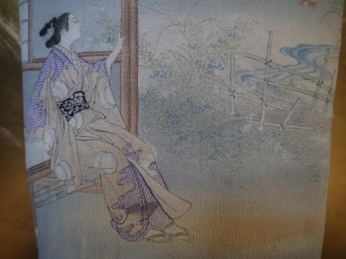 古布江戸縮緬 羽子板 元禄美人 在銘