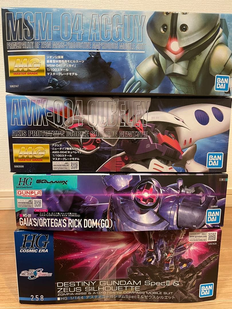 HGデスティニーガンダム ゼウスシルエット/ MG キュベレイ/他2
