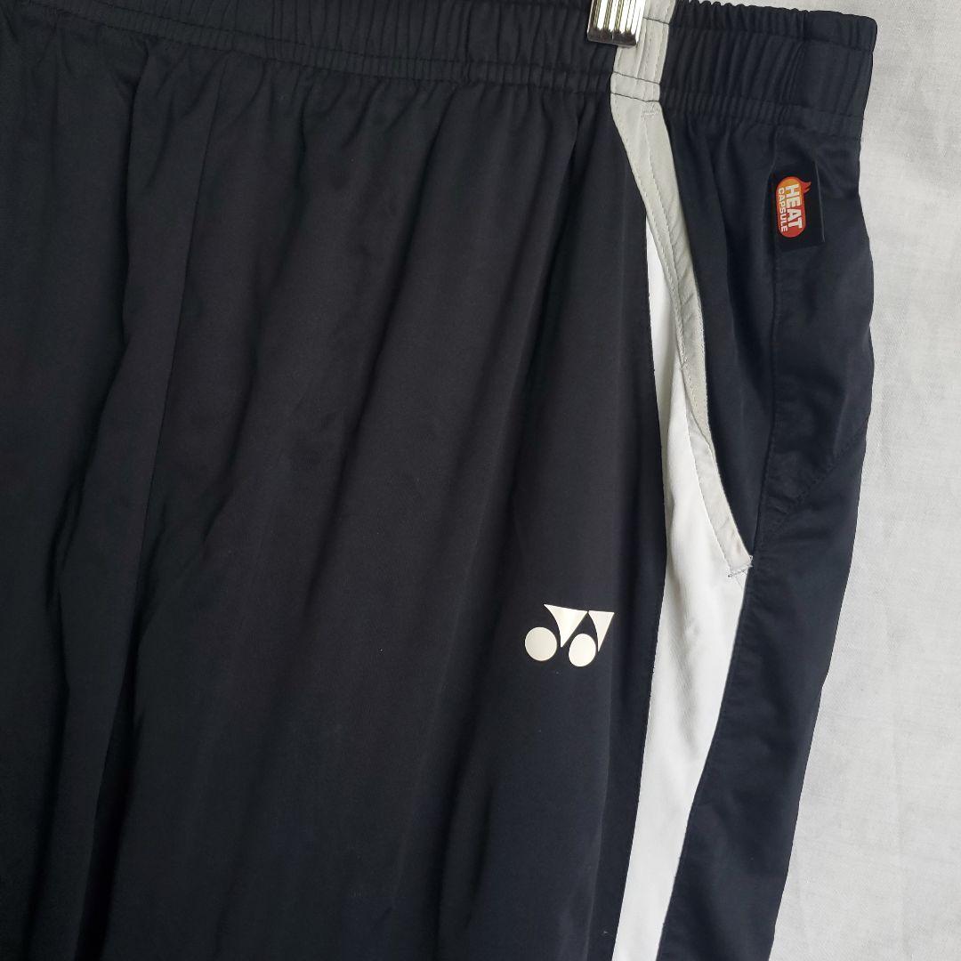 YONEX ナイロンパンツ 黒 ブラック ライン バトミントン 柄