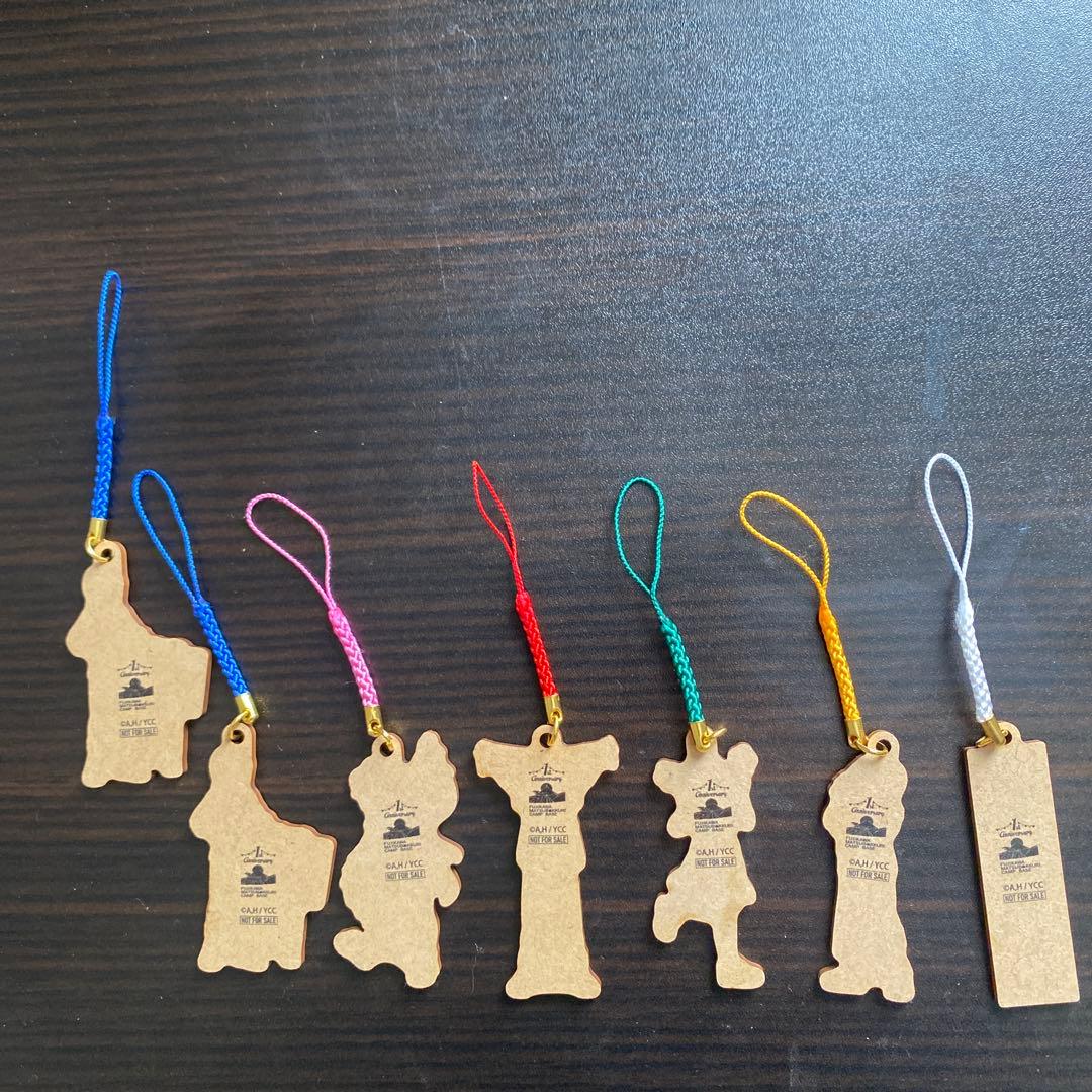 【非売品】映画 ゆるキャン 1周年 木製ストラップ 7個セット