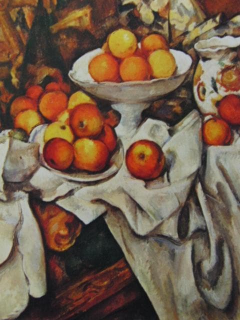ポール・セザンヌ、【りんごとオレンジ】、希少な画集画より、新品高級額・額装付