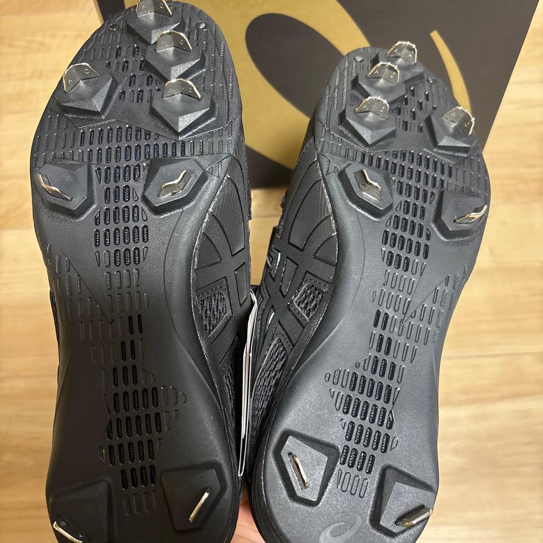 新品　アシックス　野球　スパイク　ゴールドステージMG ブラック　24.5