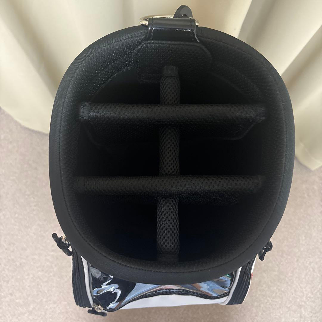 le coq sportif キャディバッグ ホワイト/ブラック/レッド