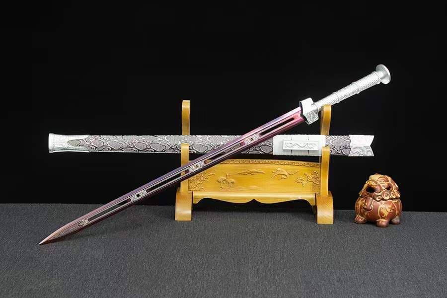 古兵器   武具　刀装具　日本刀　模造刀   居合刀 氷魂-紫閻漢剣 直刀