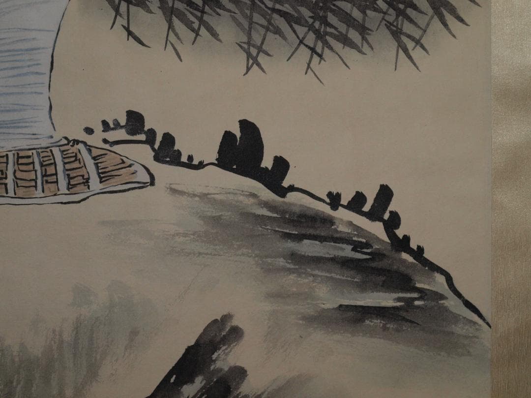 民間仕入れ品任伯年作　仙人図　肉筆絵骨董品　掛け軸 AK2174A9-2