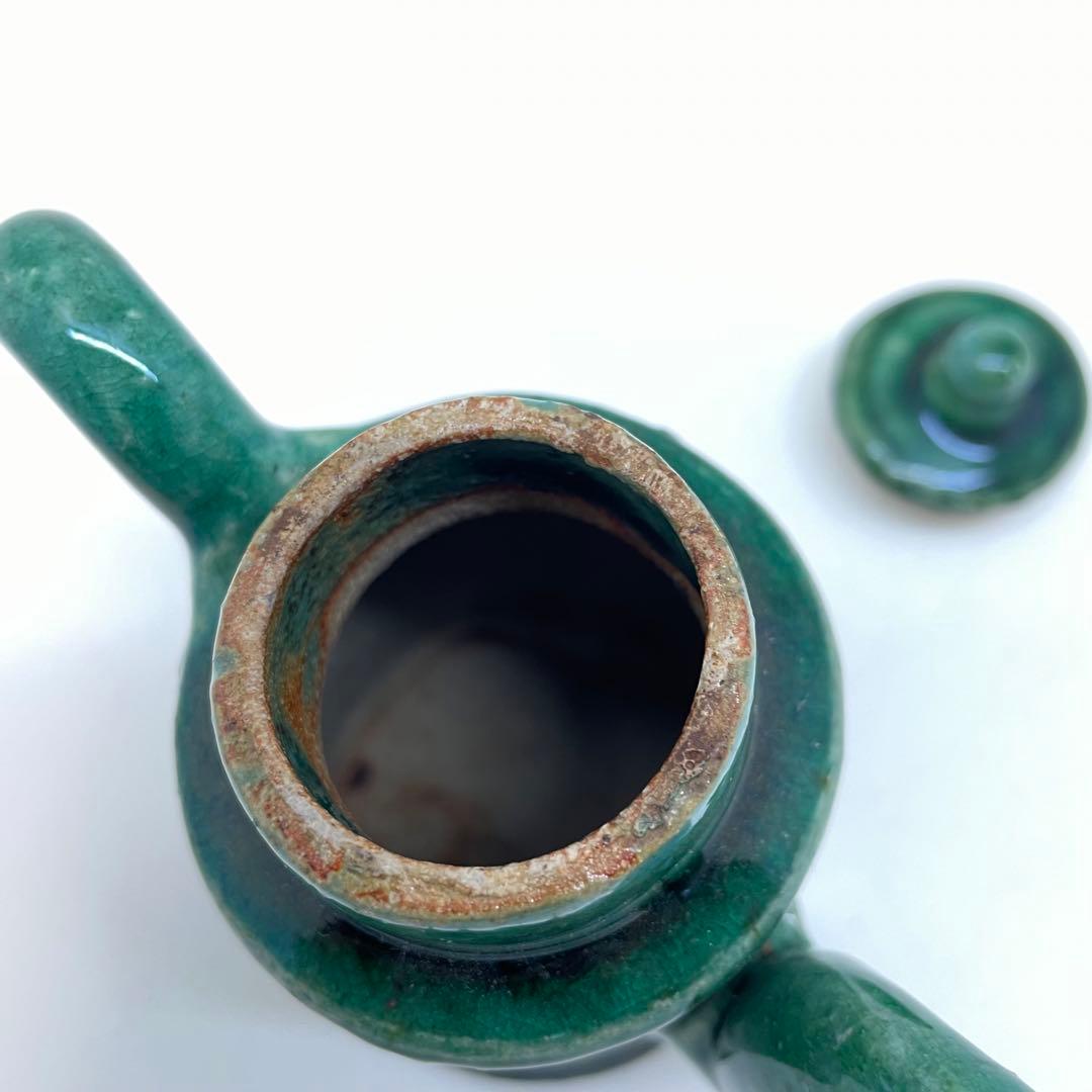 緑釉　清朝　茶道具　煎茶道具　中国　陶磁器　交趾焼　時代　骨董　蔵出