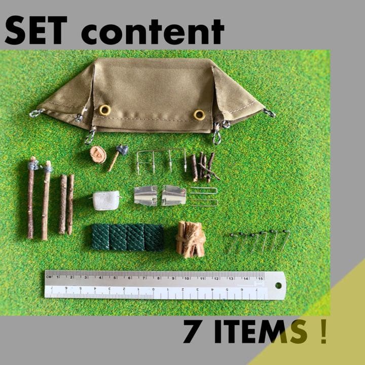 【7点SET】ミニチュアパップテント(簡易土台付)