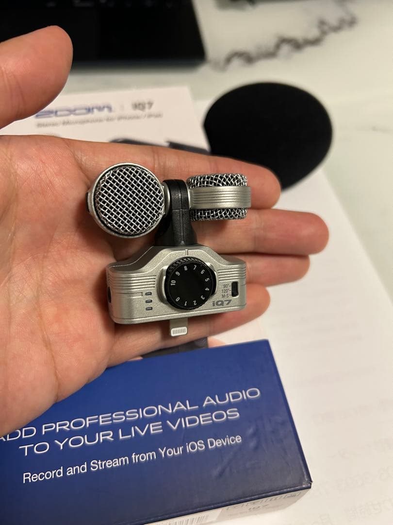 昴【2回使用のみ美品】Zoom iQ7 ステレオマイクロフォン