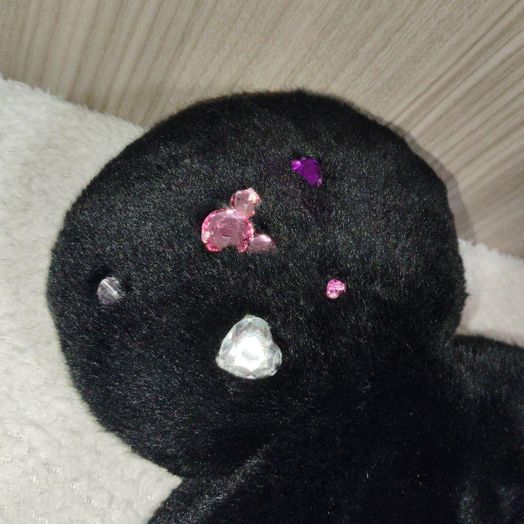 ディズニー　ミニー　黒　ピンク　水玉　リボン　ファンキャップ　ビジュー　ミニパル