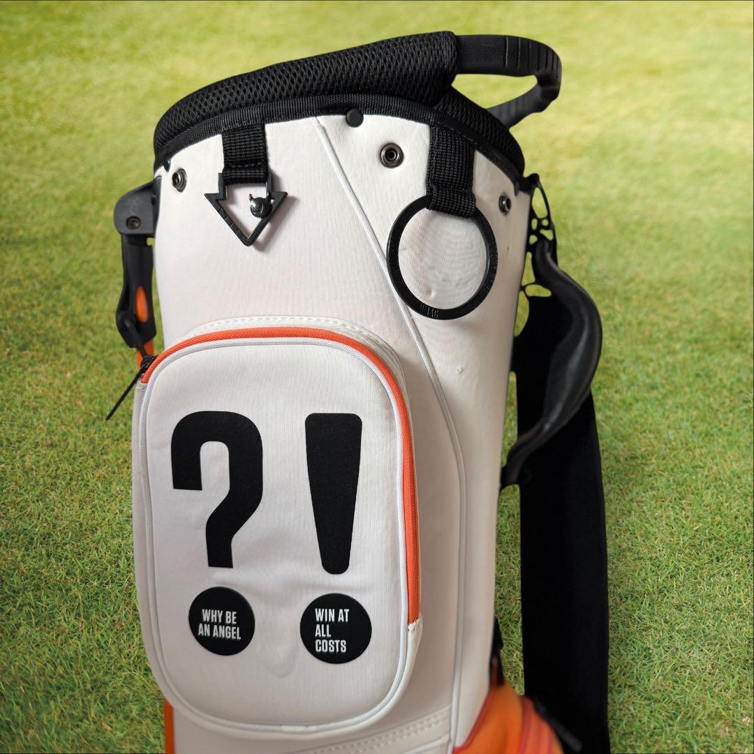 WAAC ワック　キャディバッグ　3点ショルダー　スタンド式　軽量　白