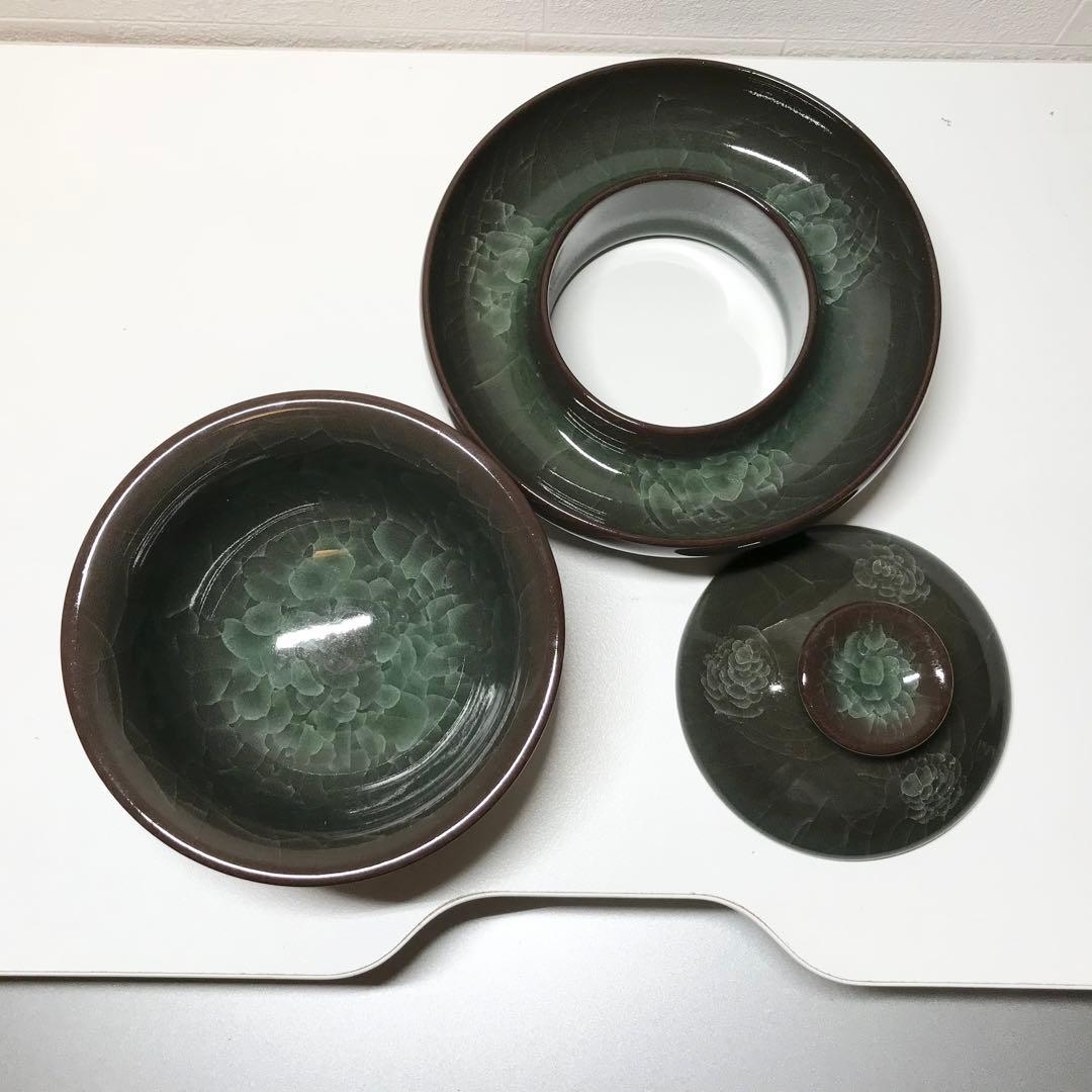 世界非物質文化遺産　著名な浙江省工芸芸術家の劉建波作　工芸茶器セット　サイン入り