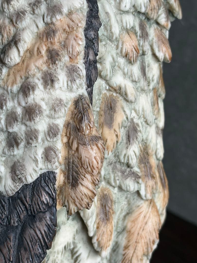 ワシミミズク　大きな置物　高さ57cm、18.8.kg フクロウ科　アンティーク