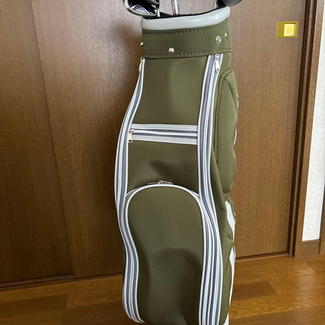 オリーブグリーン ゴルフバッグ 超軽量2.9k g