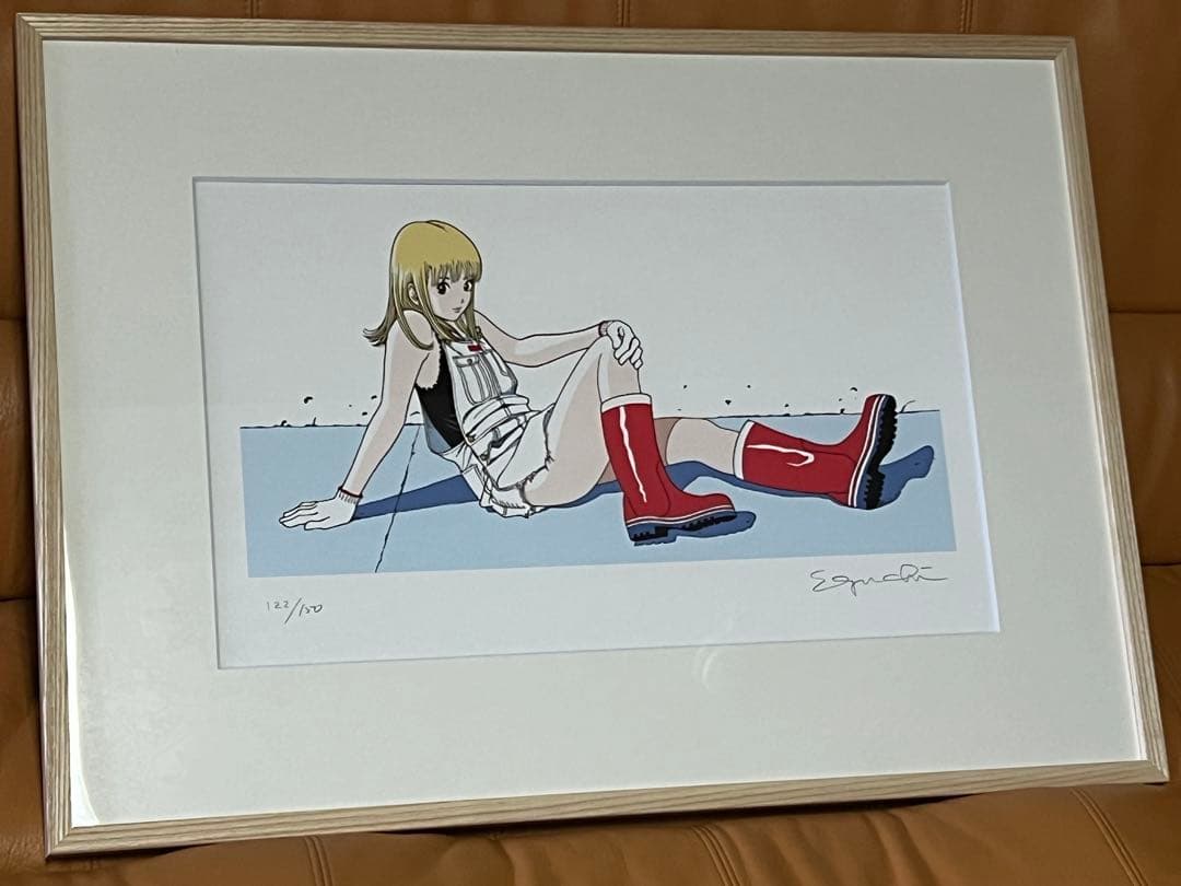 江口寿史版画 ストップ!!ひばりくん! 【レッドブーツ】