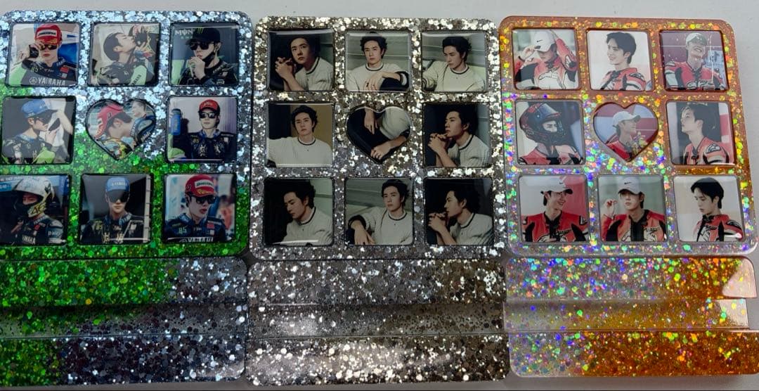 新作❣️王一博 2番スタジオ　新両面レジン九宫格玄関置物3点セット❣️確認用0201