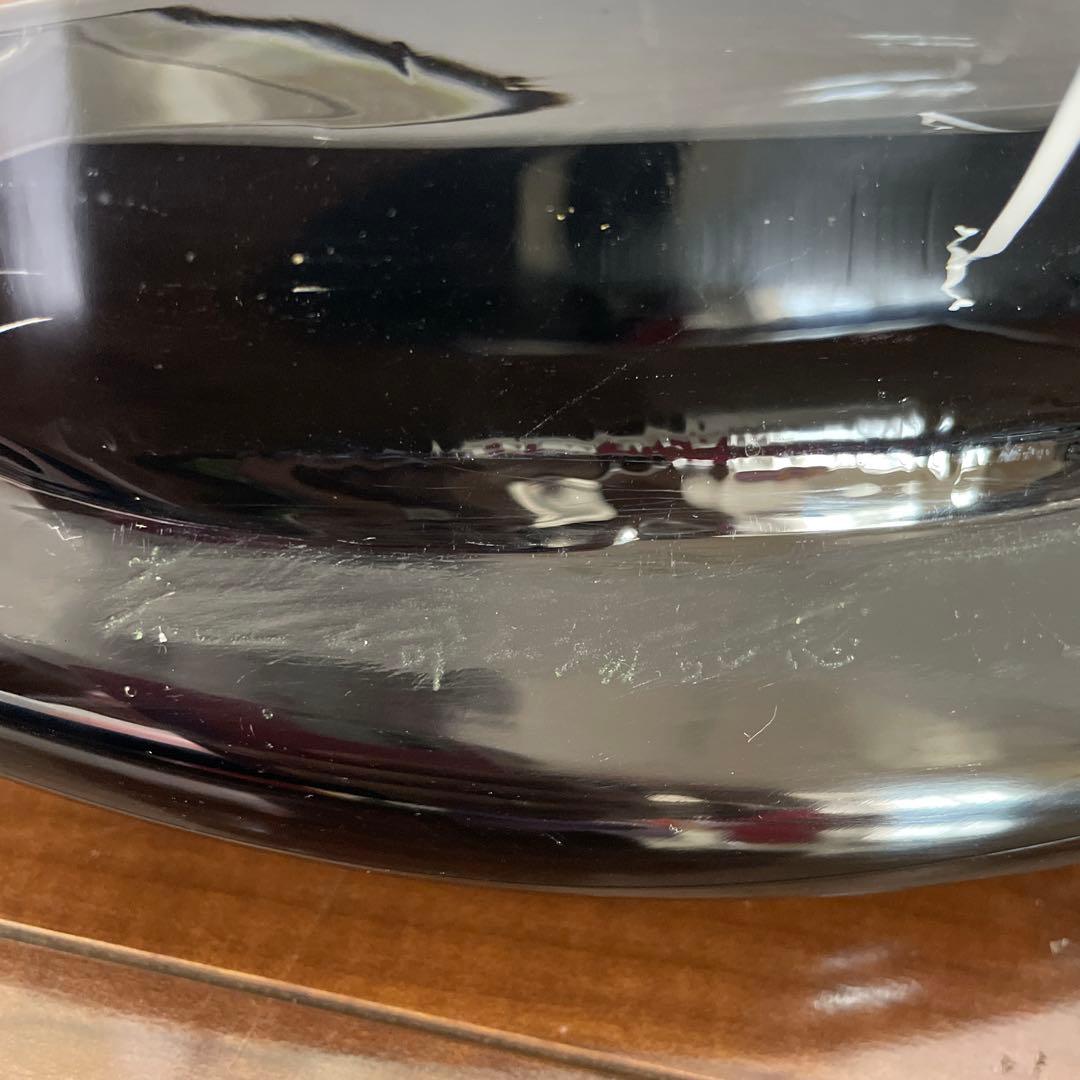 MURANOムラーノガラス イタリア製　大型　ヨット クリア　ブラック