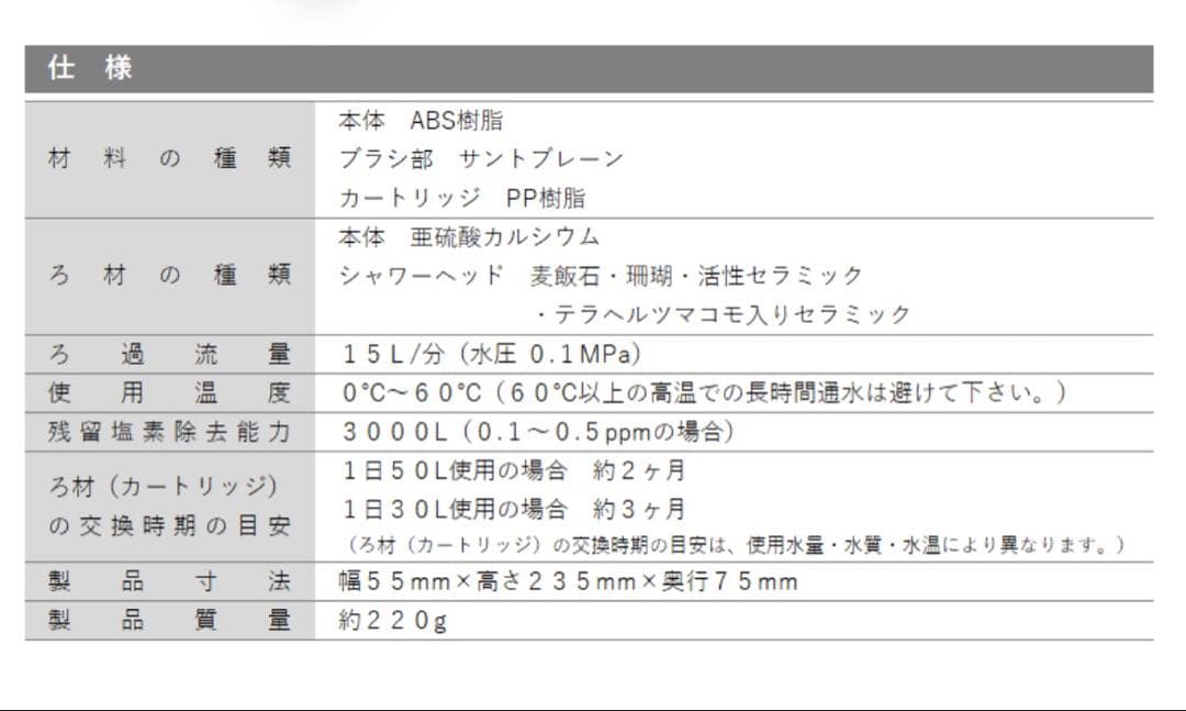 【新品・正規品】ガイアの水135 浄水シャワーヘッド｜塩素除去 カートリッジ付