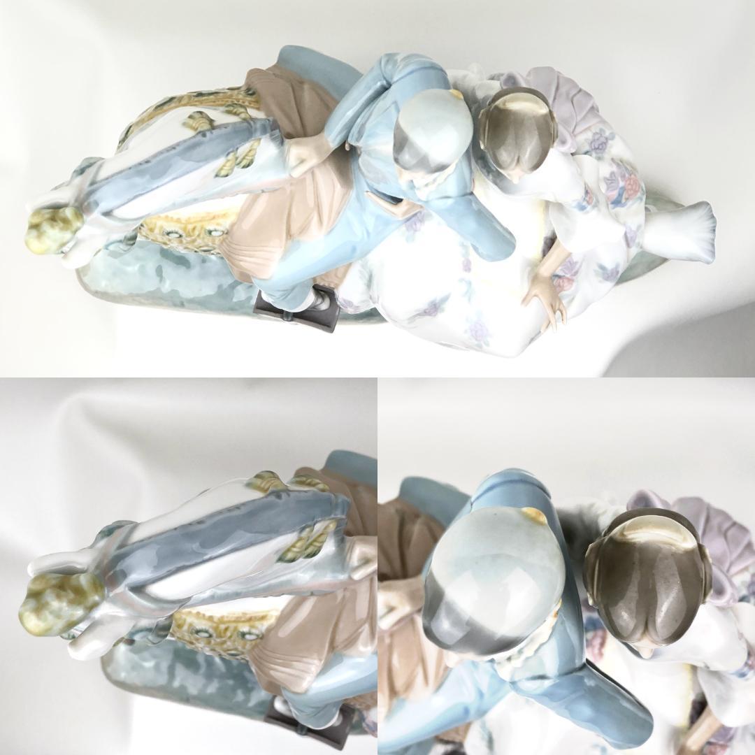 【希少・大型45cm・クリーンアップ済】リヤドロ／馬に乗ったカップル／F19-S