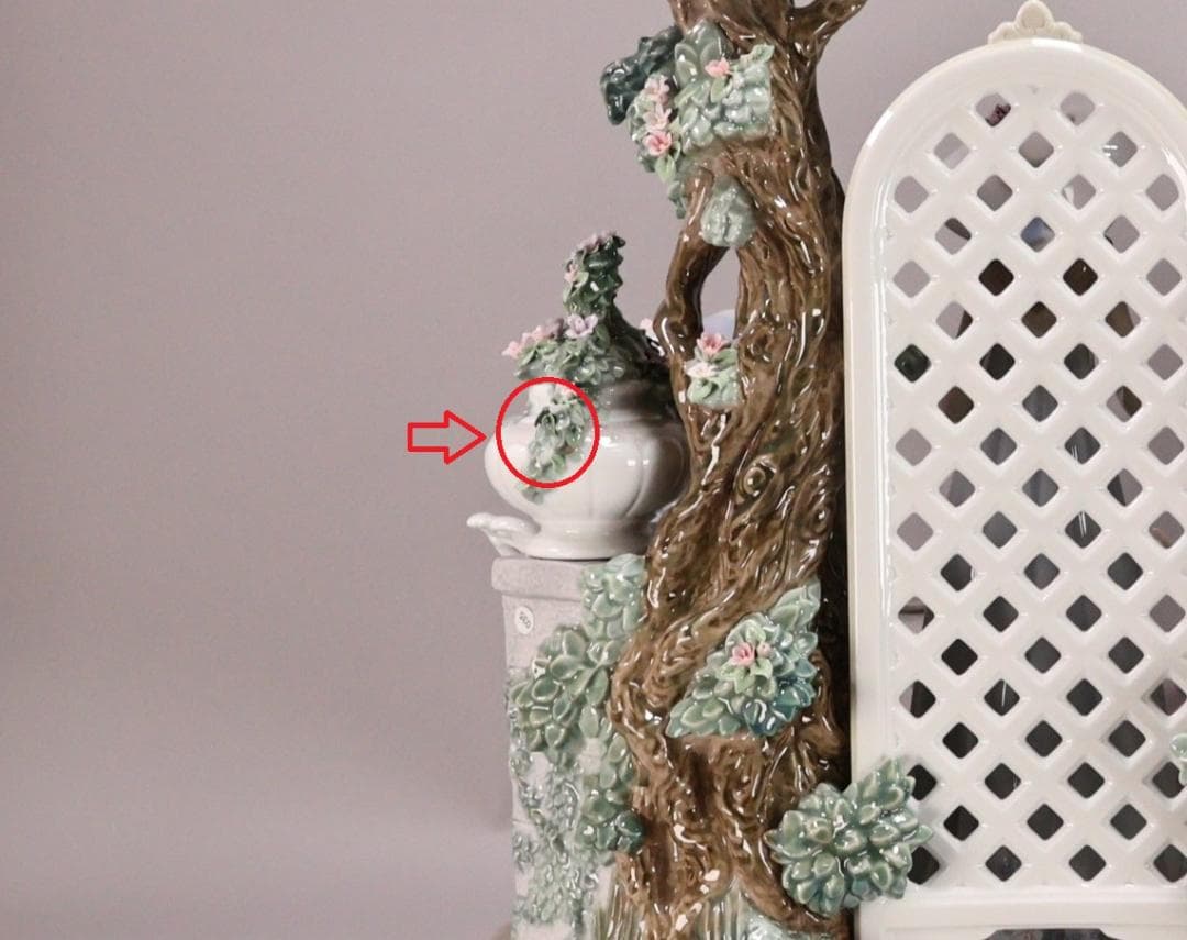 BK202 LLADRO　限定　387/2000体　テラスでお茶を　台座　保証書