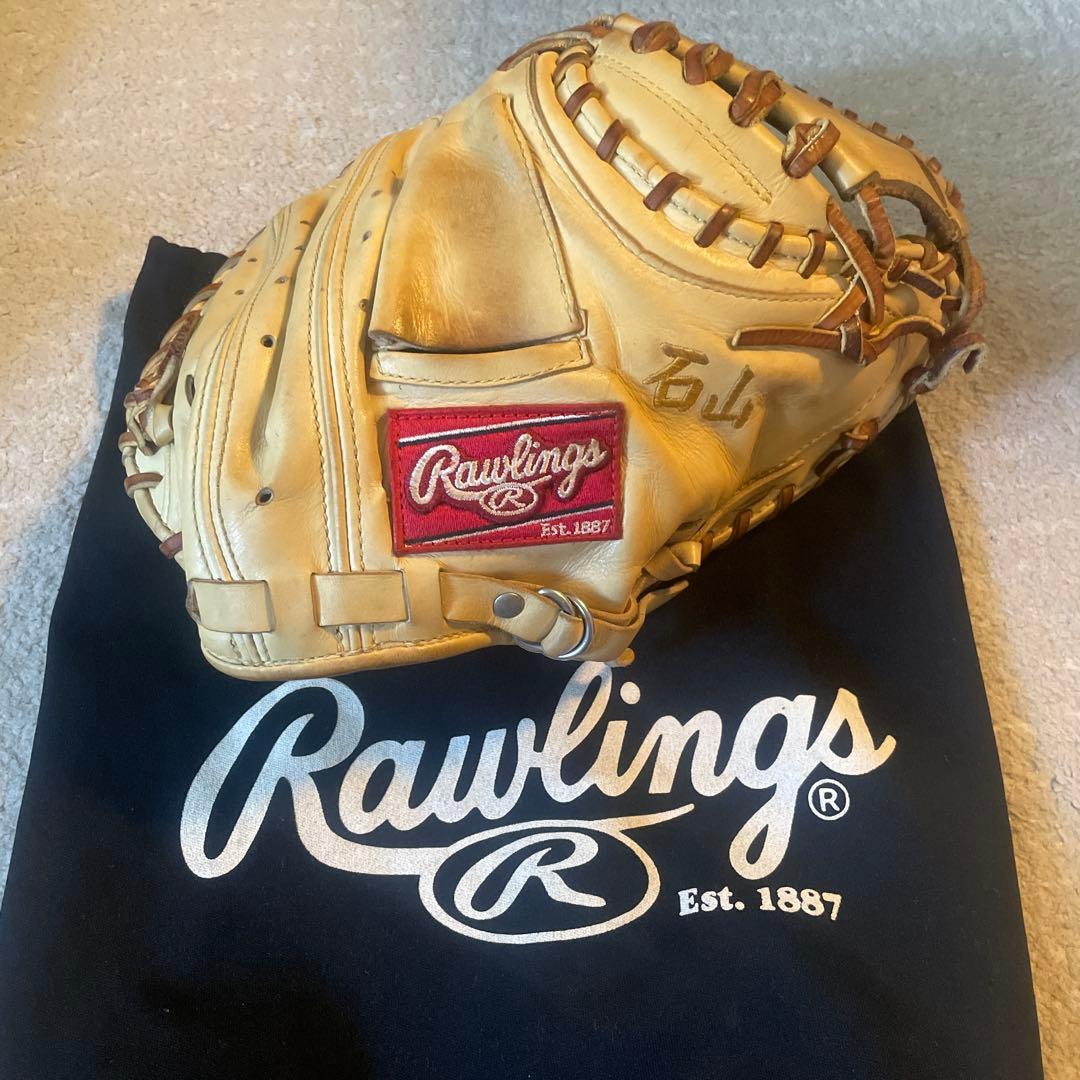 元近鉄バファローズ　石山一秀選手使用　Rawlings キャッチャーミット