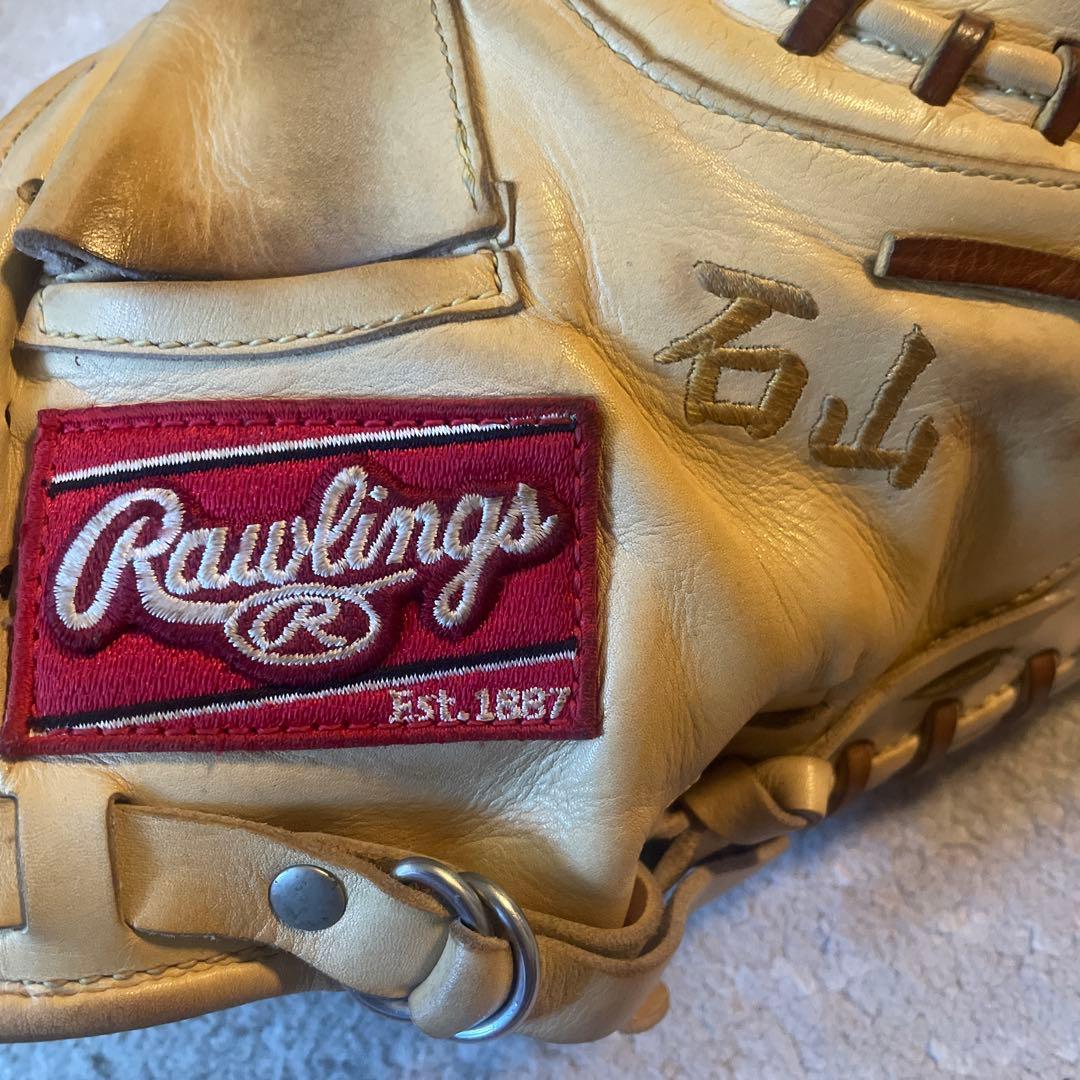 元近鉄バファローズ　石山一秀選手使用　Rawlings キャッチャーミット