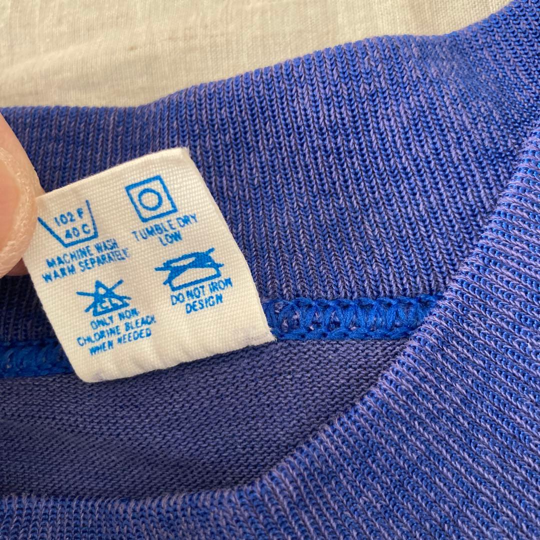 70s チャンピオン フットボールシャツ 割りと美品 ブルー 青 ビンテージ