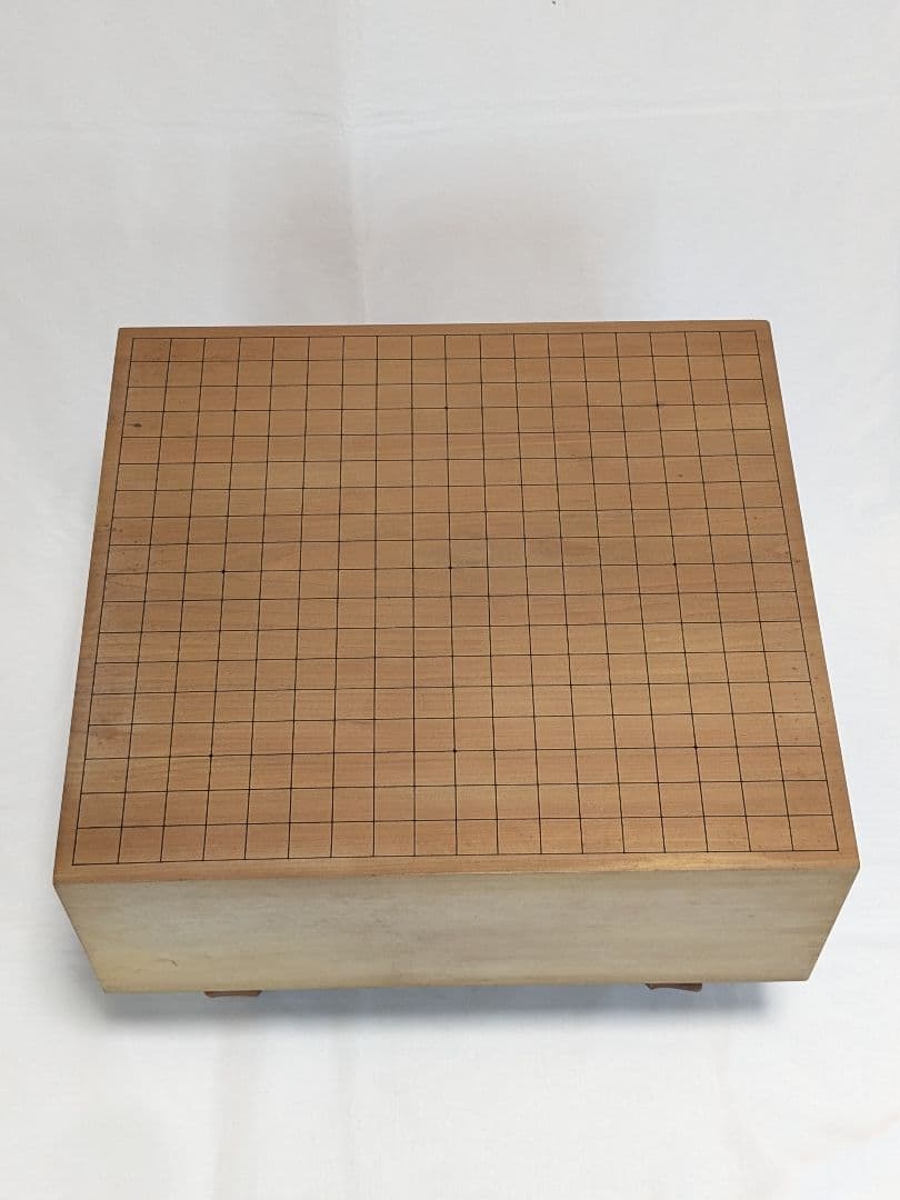 木製囲碁盤 碁石セット 脚付き へそあり 蛤碁石
