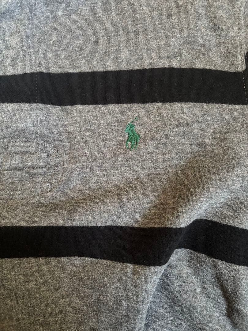 ポロラルフローレン ラガーシャツ　刺繍ロゴ　常田大希　襟付き　ボーダー