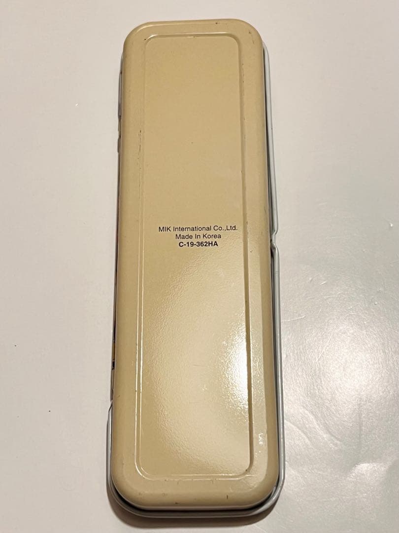 昭和レトロ テディベア　缶ペンケース　2段式 筆箱　かわいい