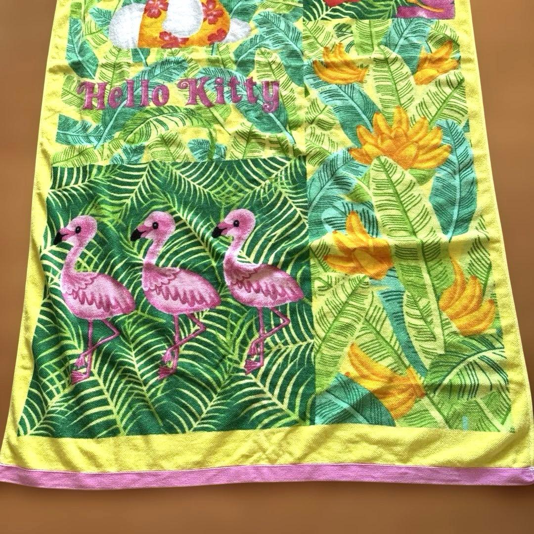 Hello Kitty タオルケット トロピカル　フラミンゴデザイン