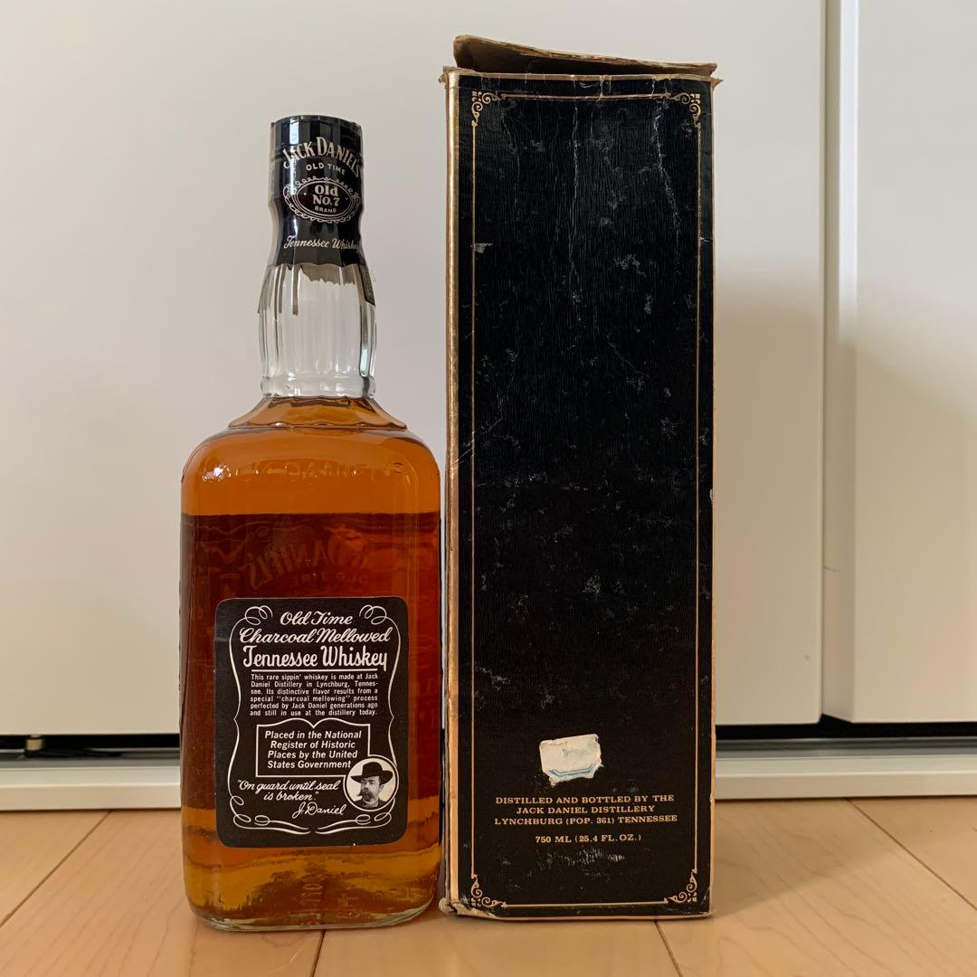 70年代 ジャックダニエル 旧ボトル 750ml 45% 箱付き