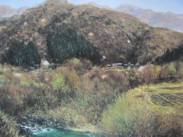 加納 睦久 【陽春上矢作】 希少画集画、状態良好、新品高級額装付