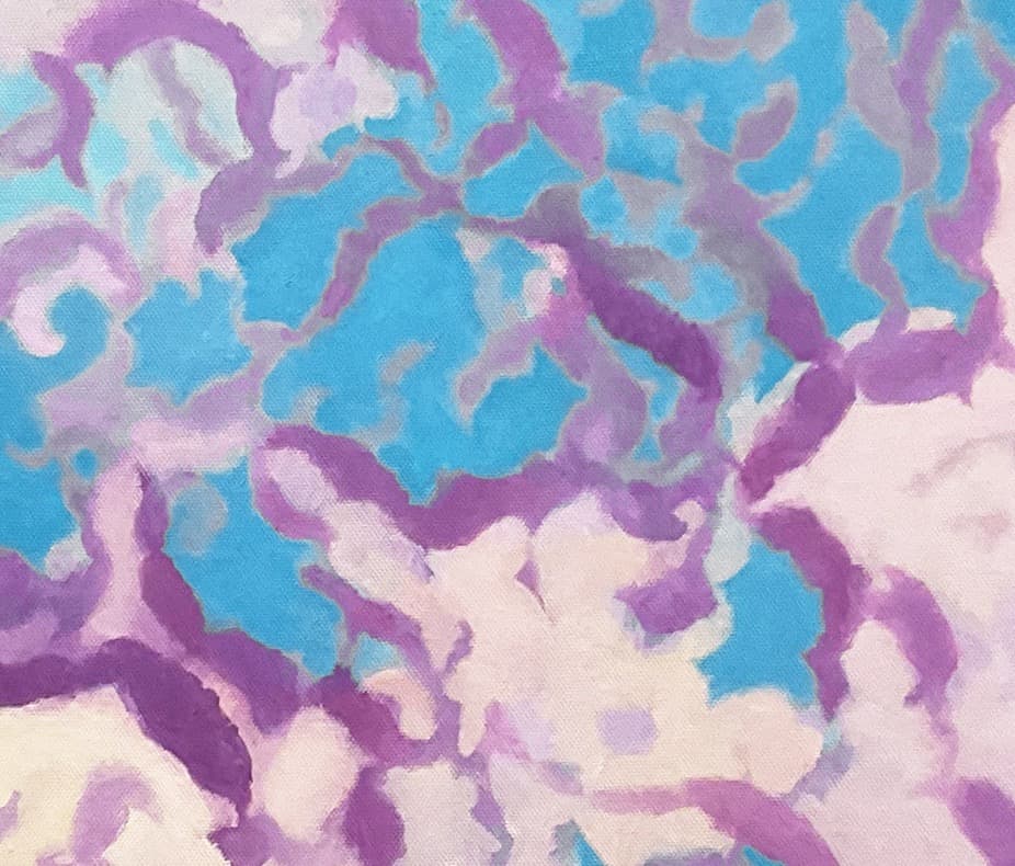 絵画 895 油絵/抽象画風/空・雲/S6号