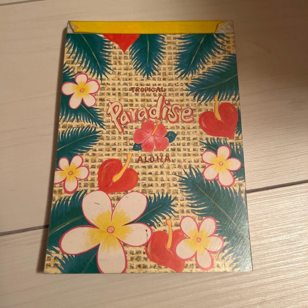 平成　レトロ　当時　メモ帳　ハイビスカス