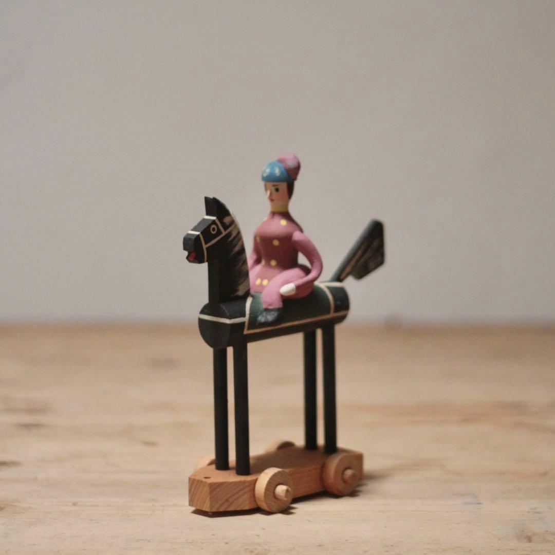 チェコスロバキア 民芸 郷土玩具 馬乗りご婦人 古道具 アンティーク オブジェ